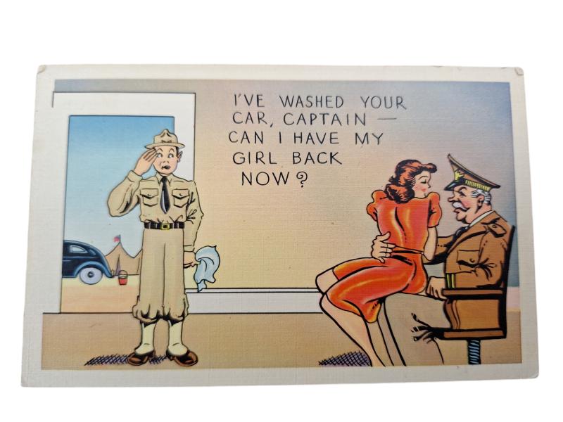 a us  ww2 postcard