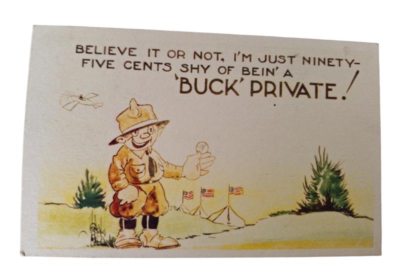 a us  ww2 postcard