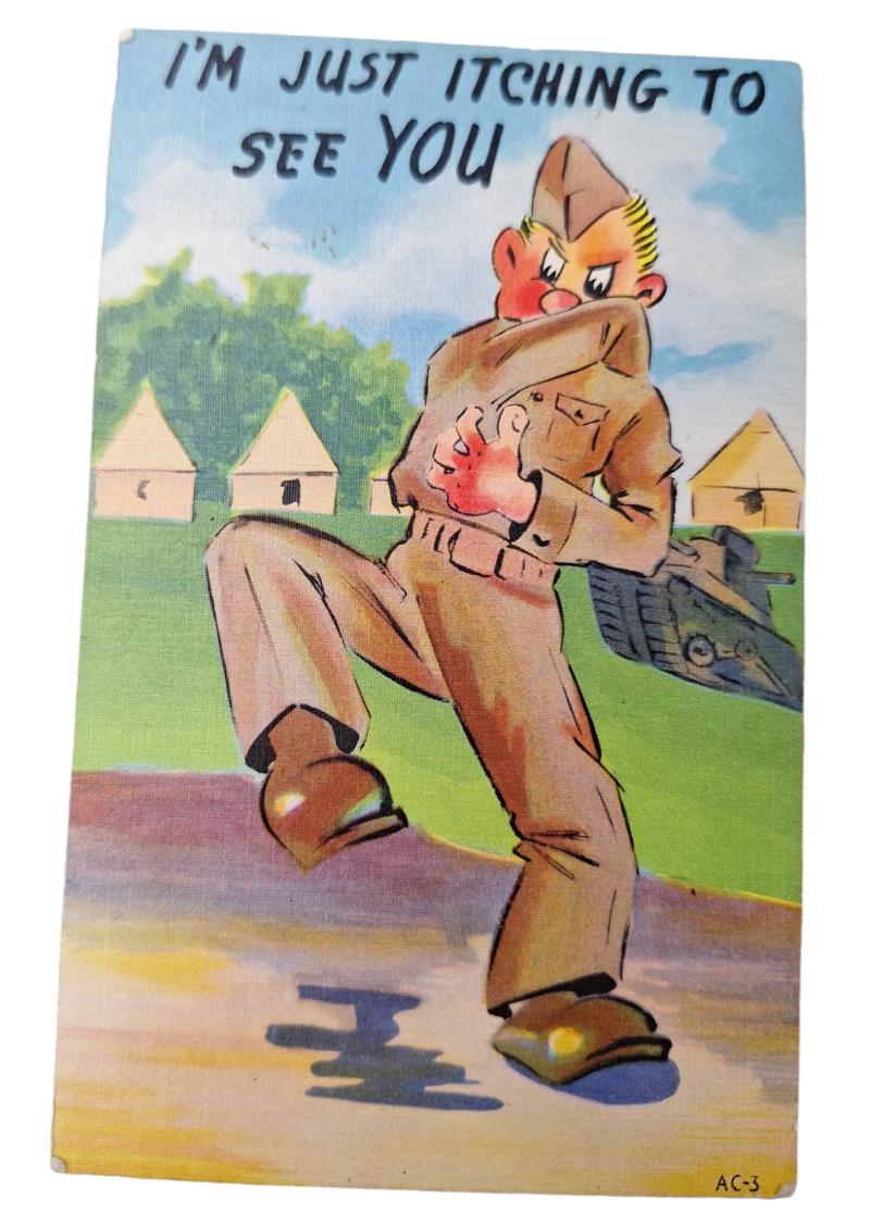 a us ww2 postcard