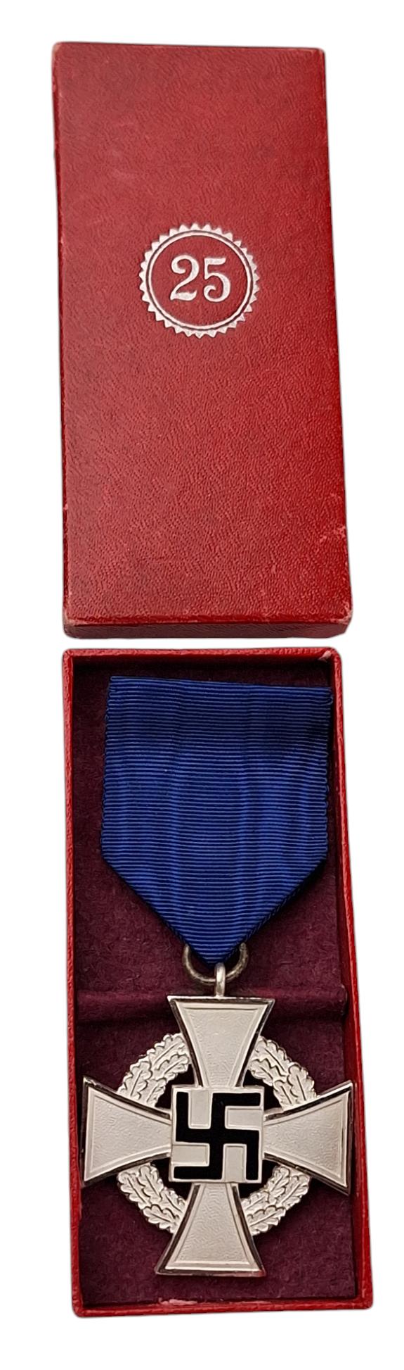 a german faithfull service medal in its original box