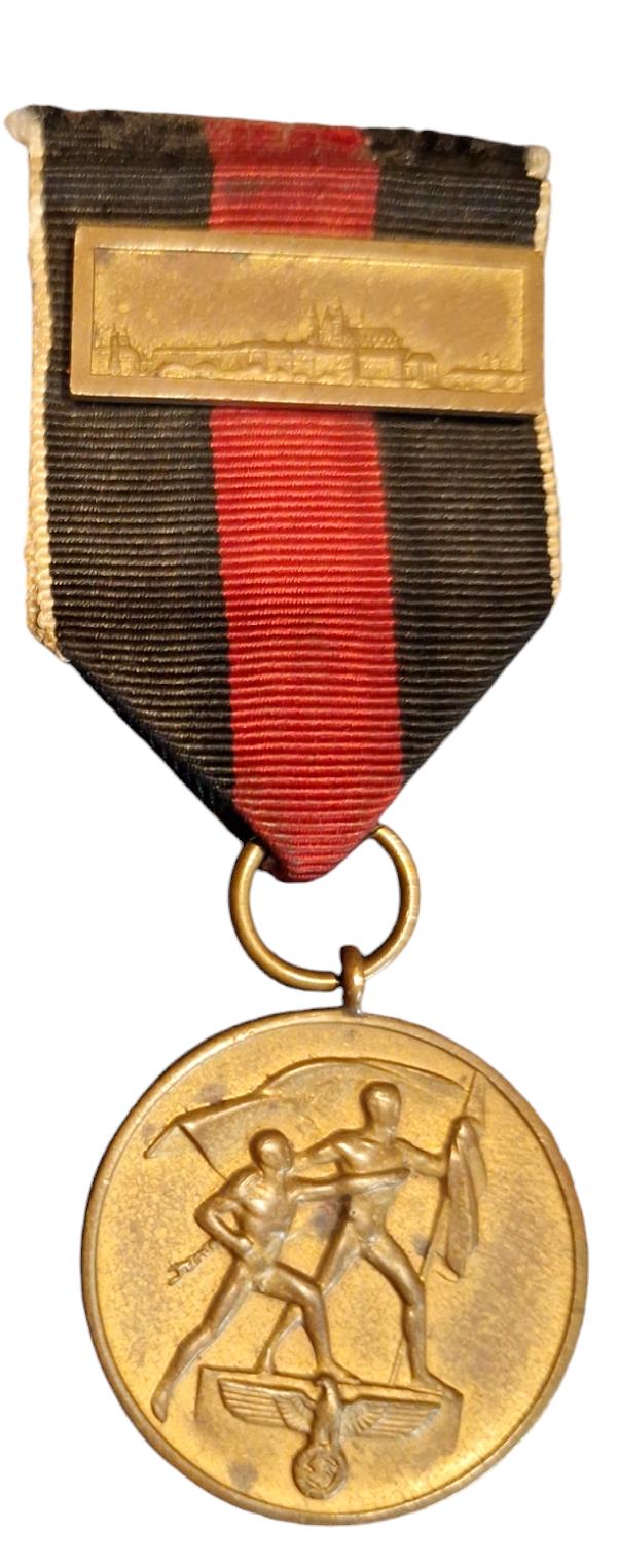 a wehrmacht medal off  1.october 1938 with prague clasp