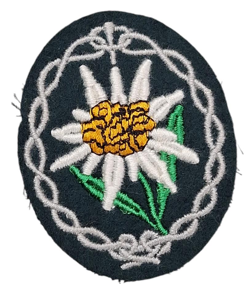 a Wehrmacht Gebirgsjäger Sleeve Edelweiss