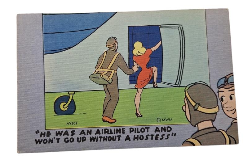 a us ww2 postcard