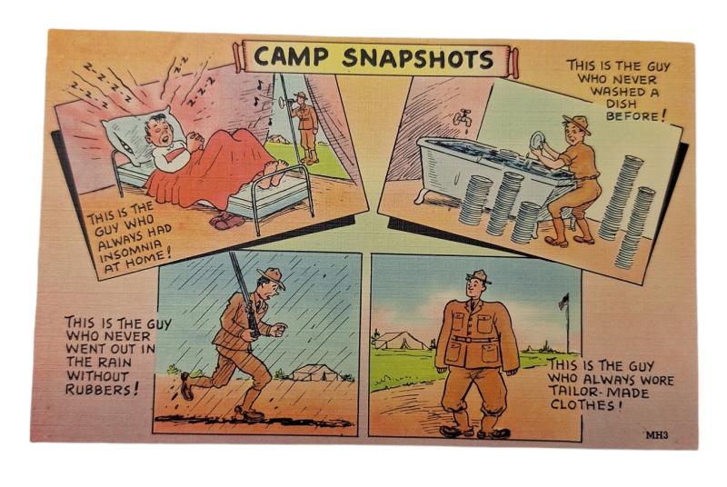 a us ww2 postcard