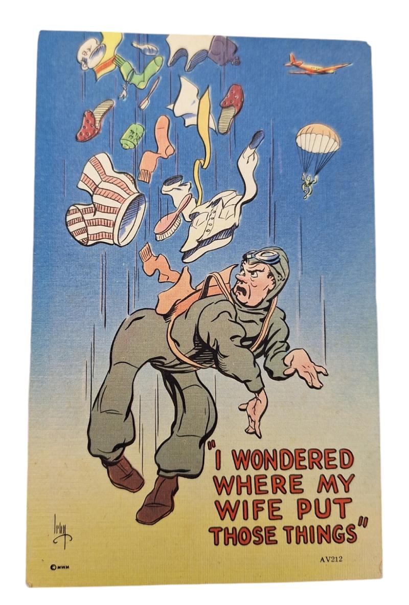 a us ww2 postcard