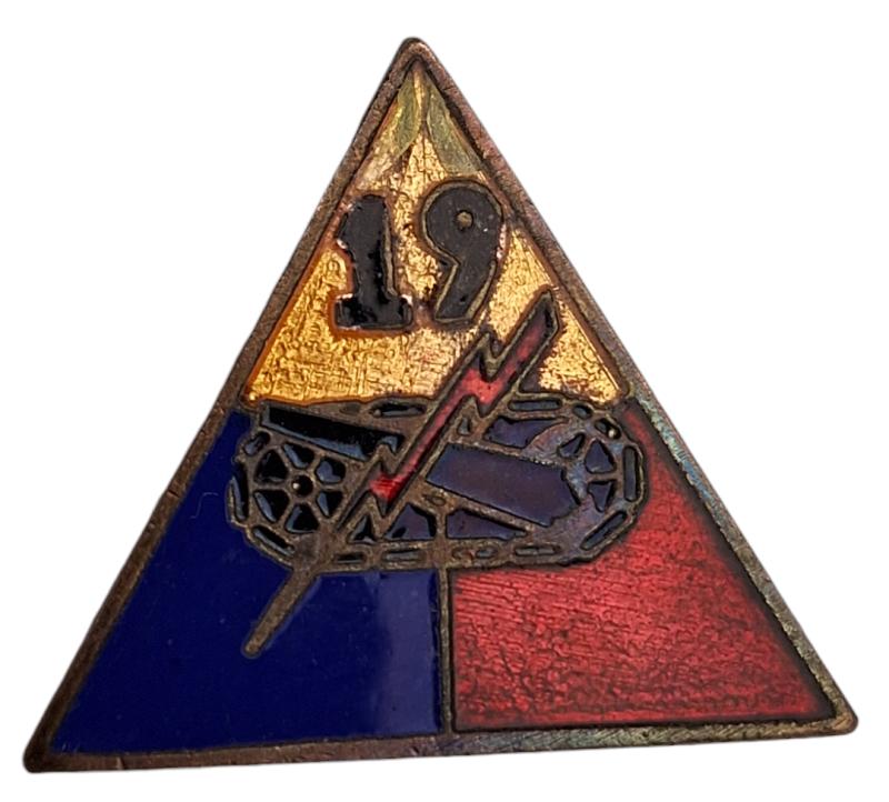 a postwar 19 Armored Division pin