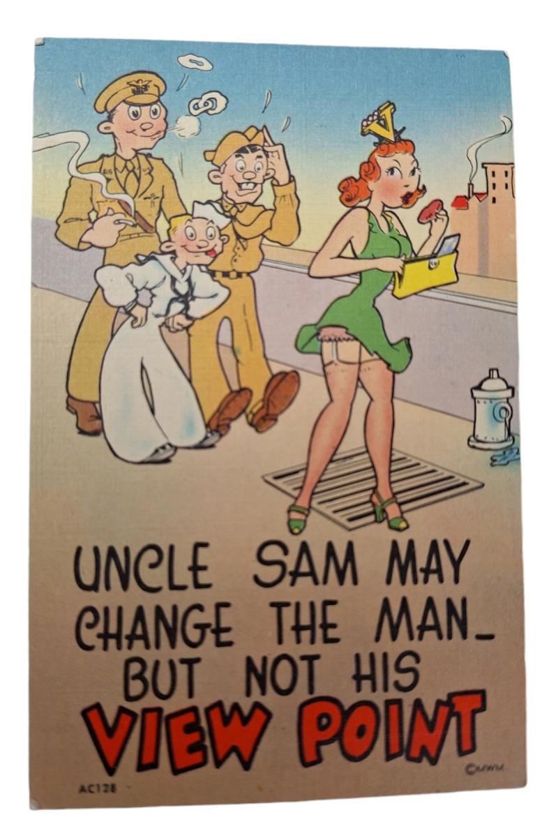 a us ww2 postcard