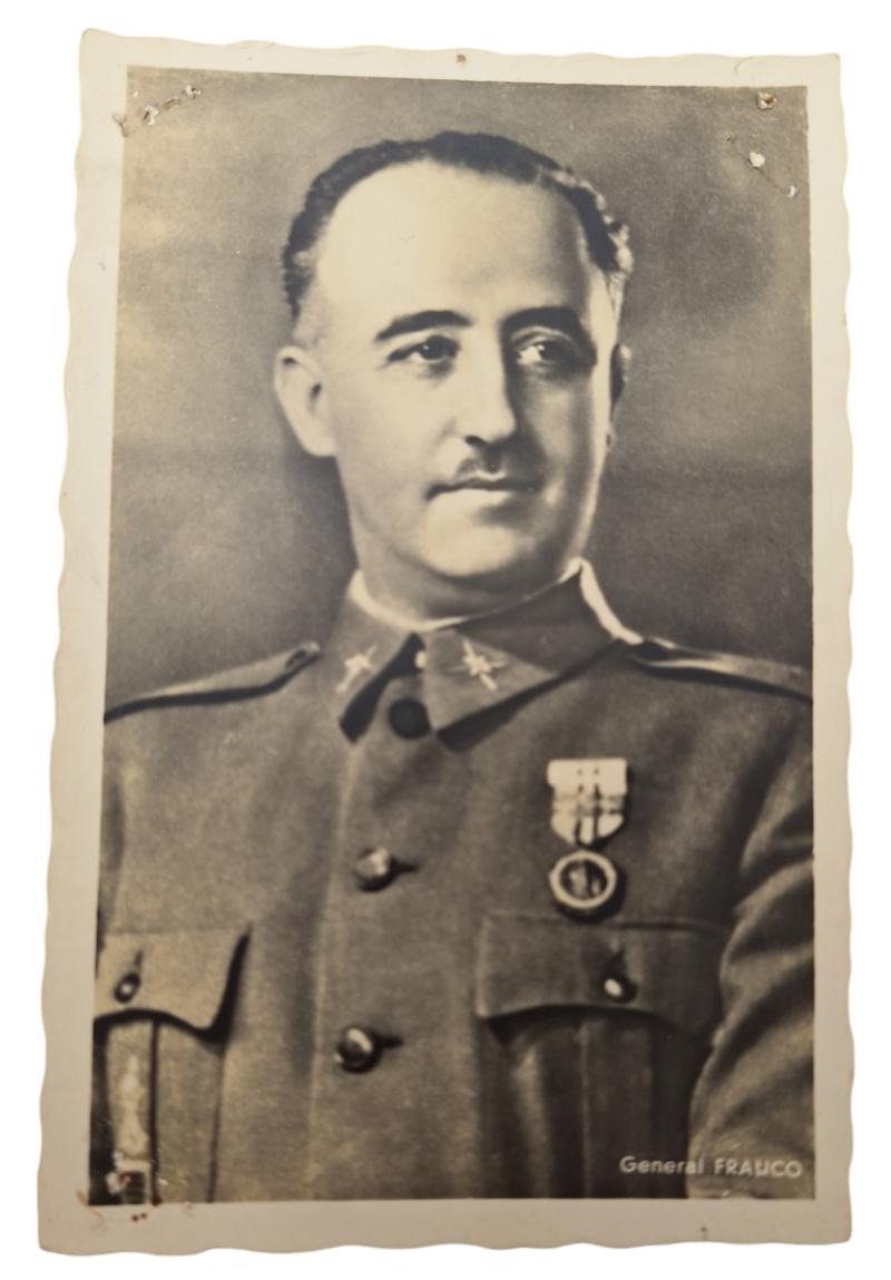 a german ww2 general Franco postcard