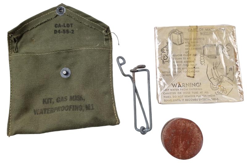 a us ww2 kit waterproofing m1 gasmask set