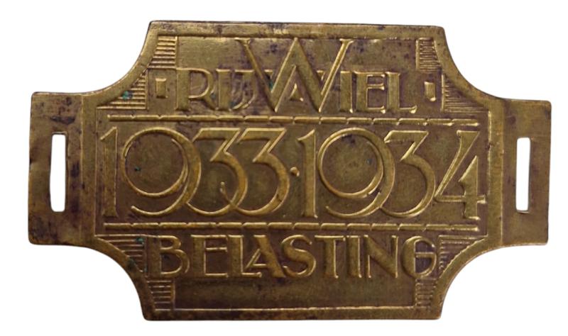 Dutch ww2 period bicycle tax year