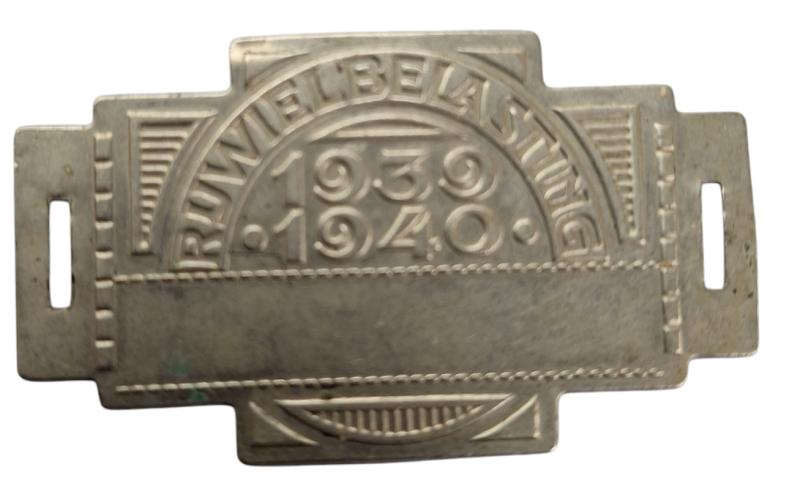 Dutch ww2 period bicycle tax year