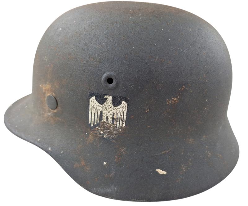 a wehrmacht  m40  ns64 sd heer  helmet