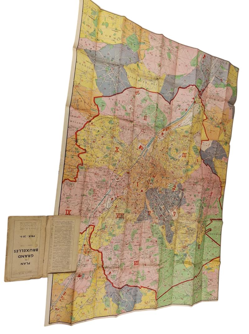 a  vintage  map from Bruxelles