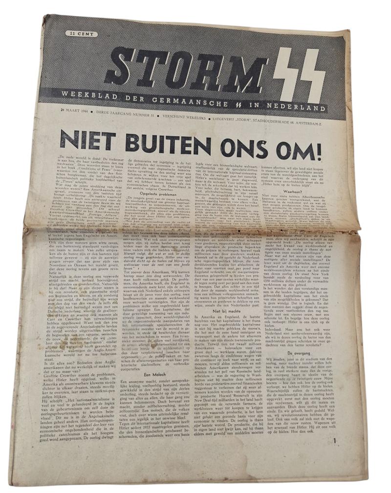 a dutch ww2 ss newspaper 