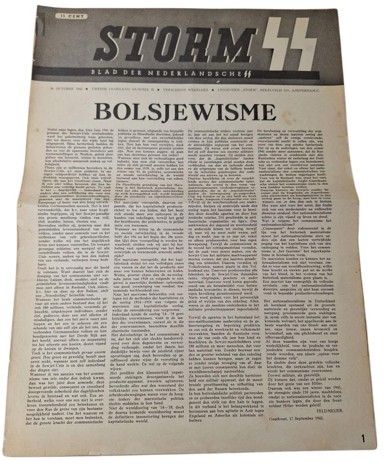 a dutch ww2 ss newspaper 