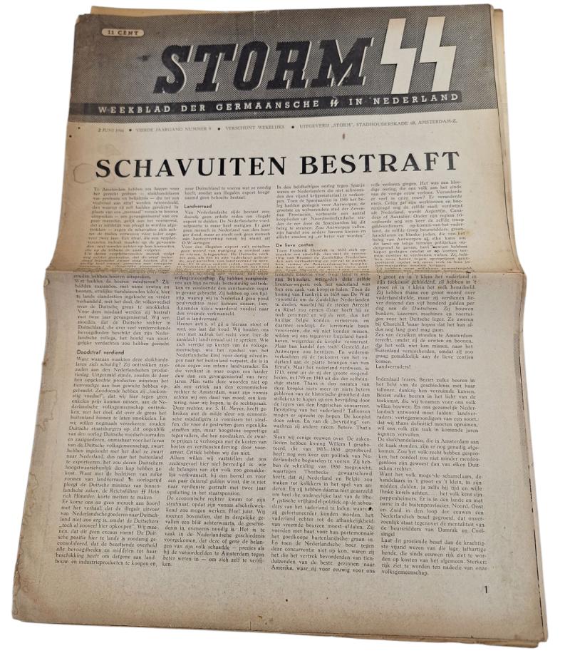 a dutch ww2 ss newspaper 