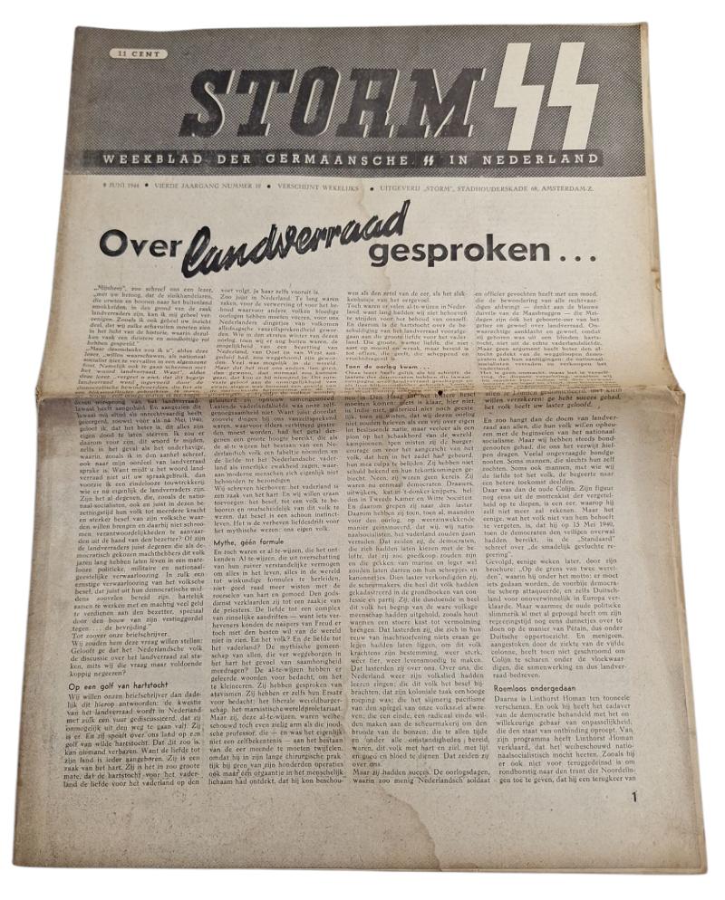 a dutch ww2 ss newspaper 