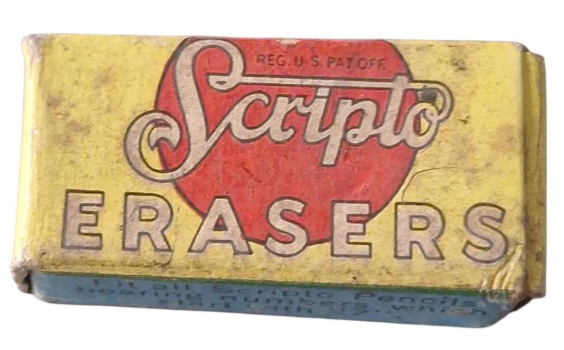 a old small package off  Scripto ERASERS No91