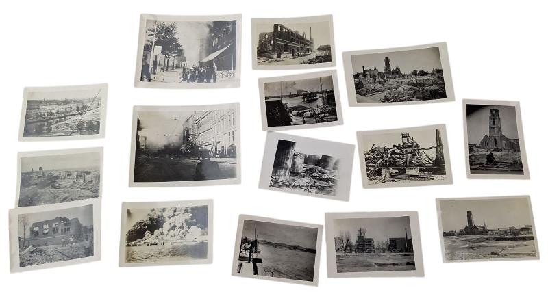 a set of 15 photos of Rotterdam after the bombing