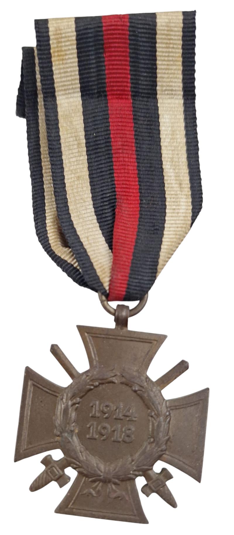 a german ww1  Hindenburg Cross with swords