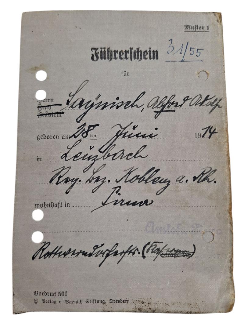 wehrmacht driver's license document