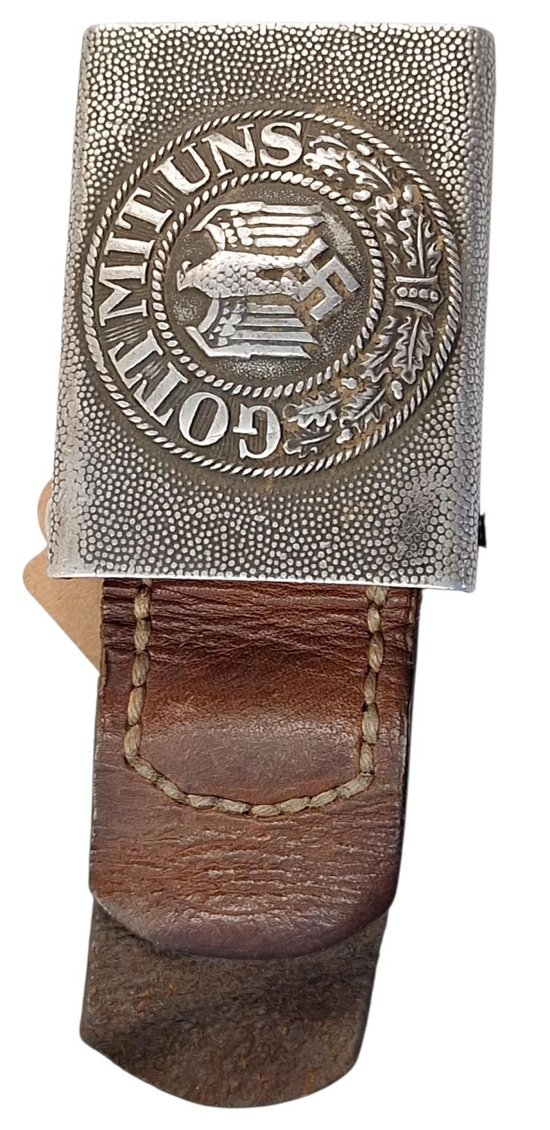 a german ww2 heer buckle with tab