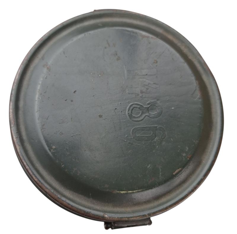 a small m38 gasmask with original carrying strap