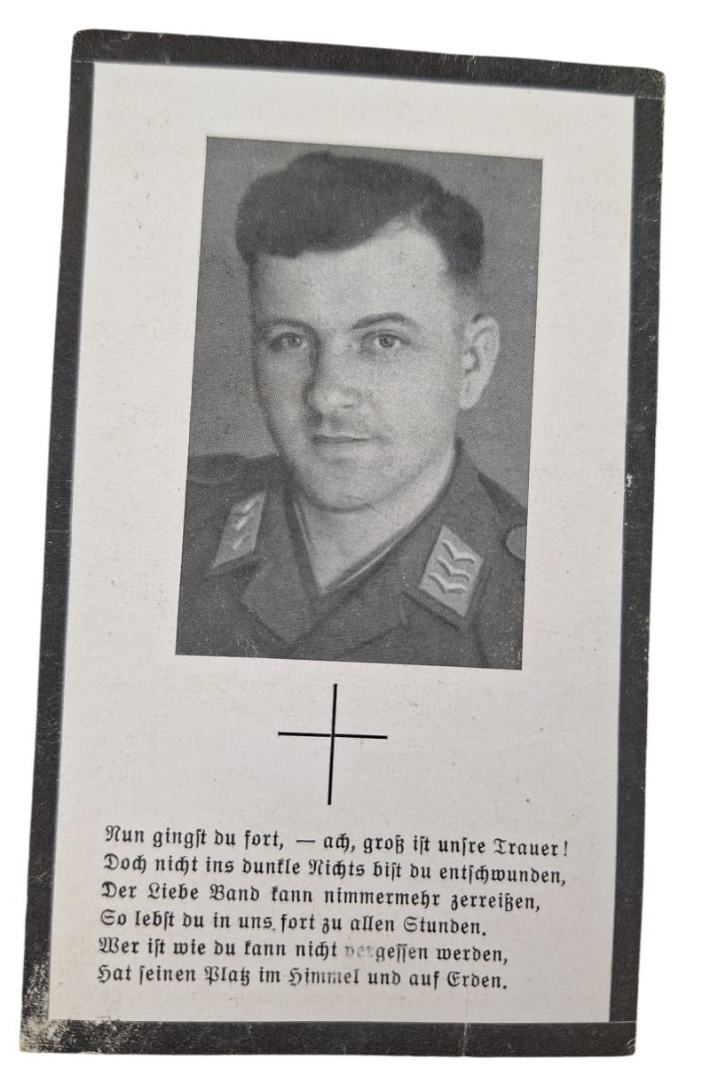 a dead notice from Franz Grobe a stabgefreiter in a fallschimjäger-nachrichen _staffel