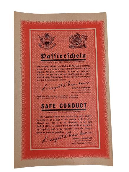 a us ww2 safe conduct flyer for german soldiers