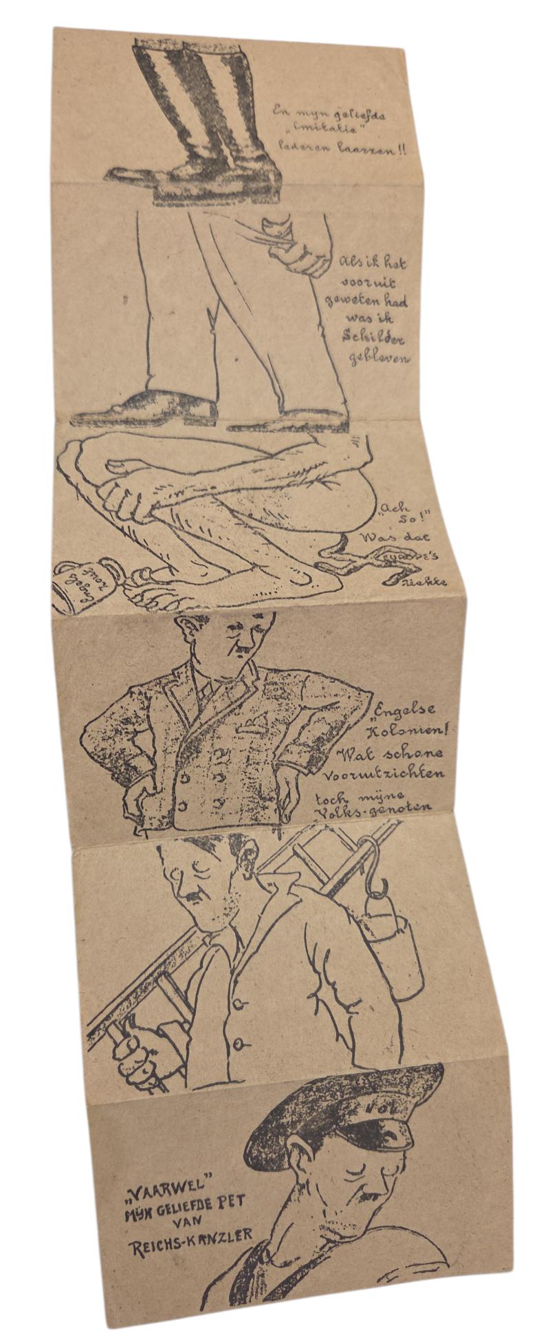 Dutch WWII cartoon of Hitler