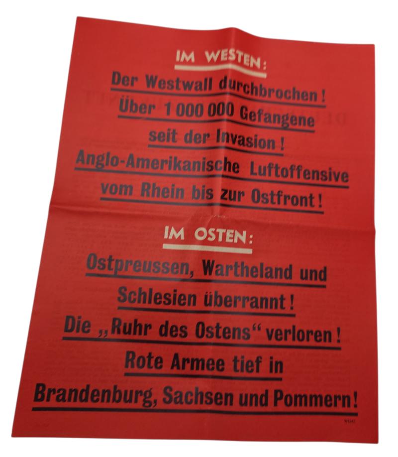 a american ww2 propaganda drop flyer