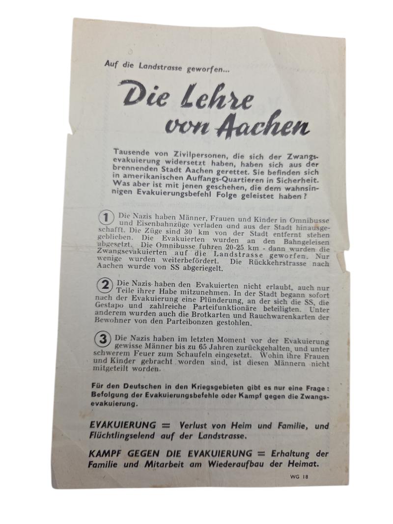 a american ww2 propaganda drop flyer