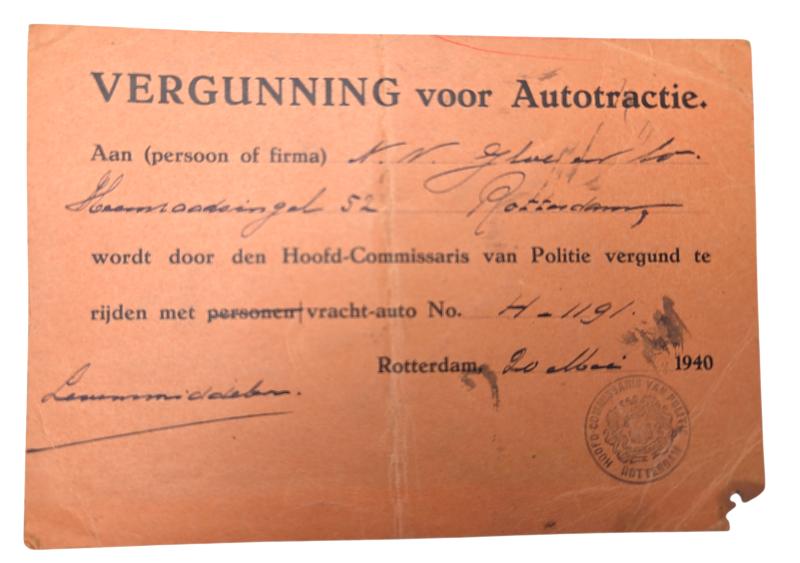 a permit to drive a truck  document