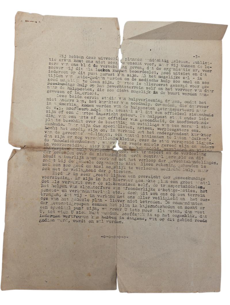 a Dutch resistance note.