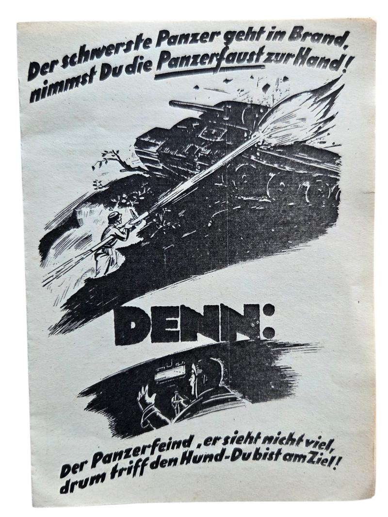 A German panzerfaust manual in perfect condition