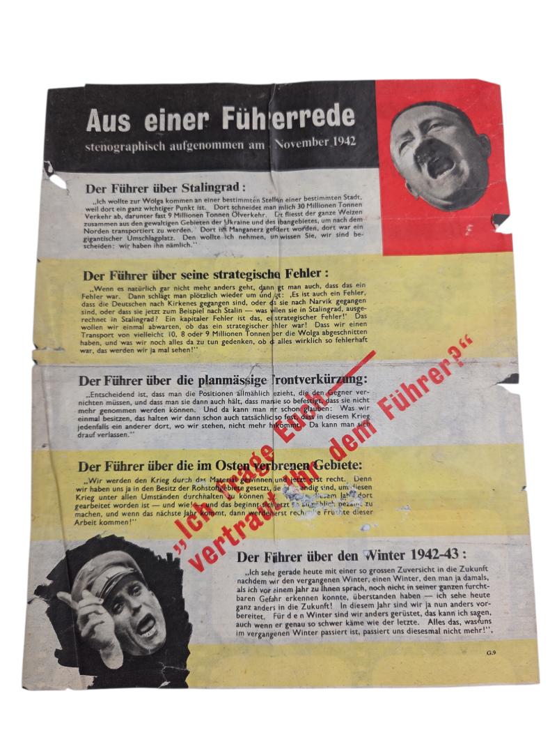 a american ww2 propaganda drop flyer