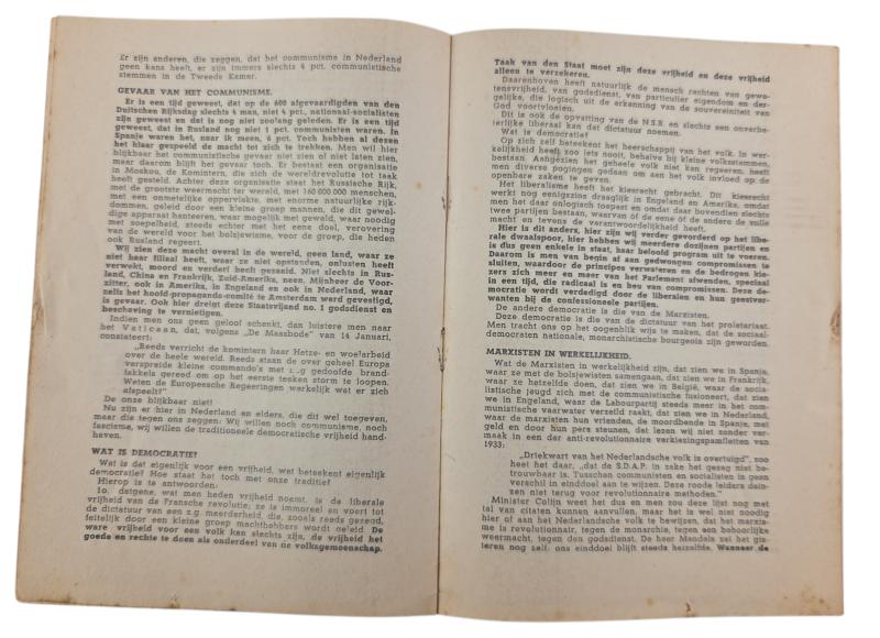 Original Dutch political pamphlet from 1937