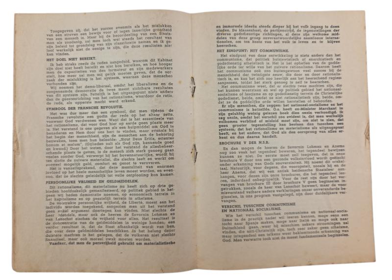 Original Dutch political pamphlet from 1937