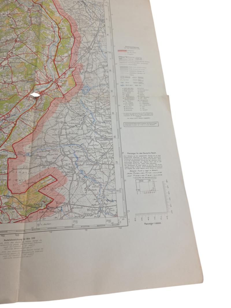 German WWII Police Regiment 3 map of Eindhoven and surroundings