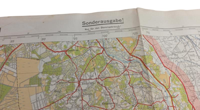 German WWII Police Regiment 3 map of Eindhoven and surroundings