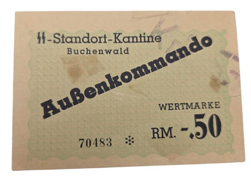 german SS Canteen Money Reichsmark – 0,50vConcentration Camp Buchenwald