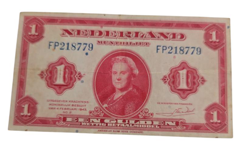 a Dutch 1 guilder 1943 dated