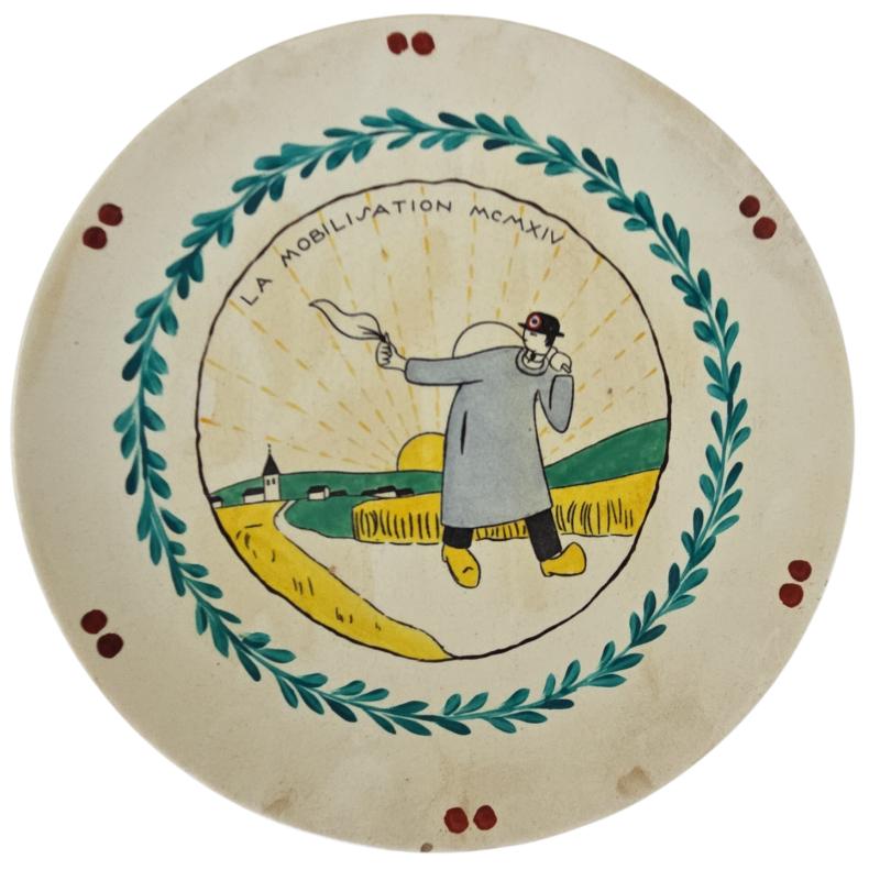 a French WWI ornamental food plate
