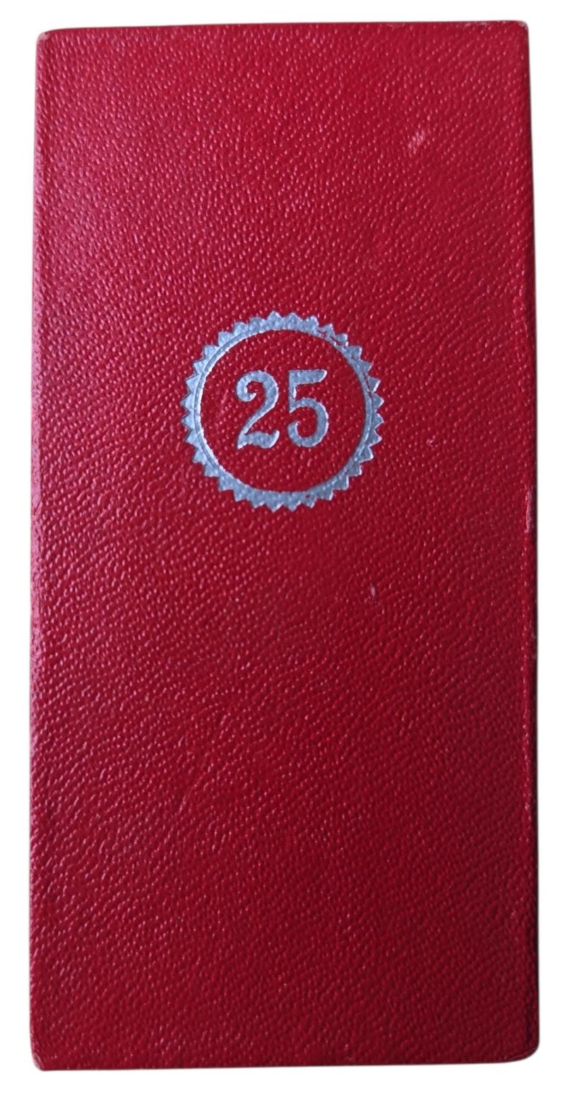 a german 25  faithfull service medal in its original box