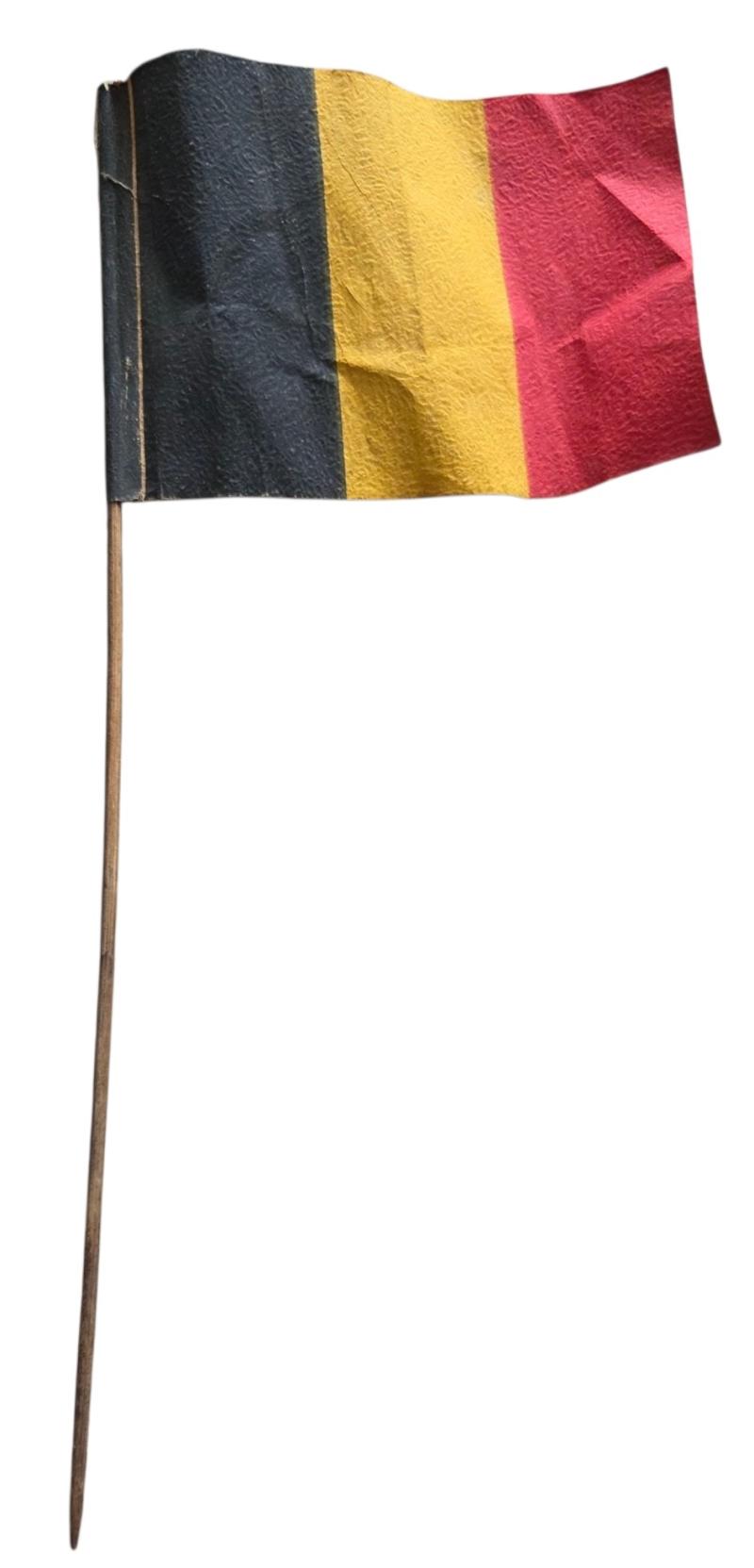 Belgian/usa WWII paper liberation flag