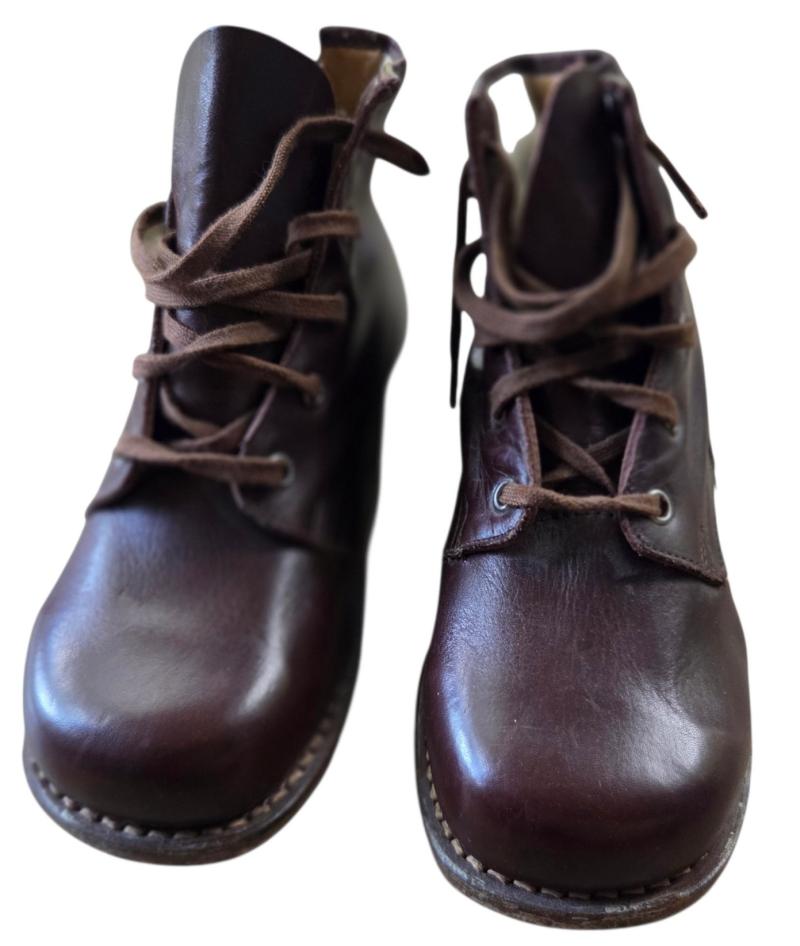 Period-correct German shoes for a Hitler Youth display