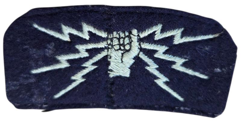 a Royal Air Force RAF Telecommunications Cloth Insignia