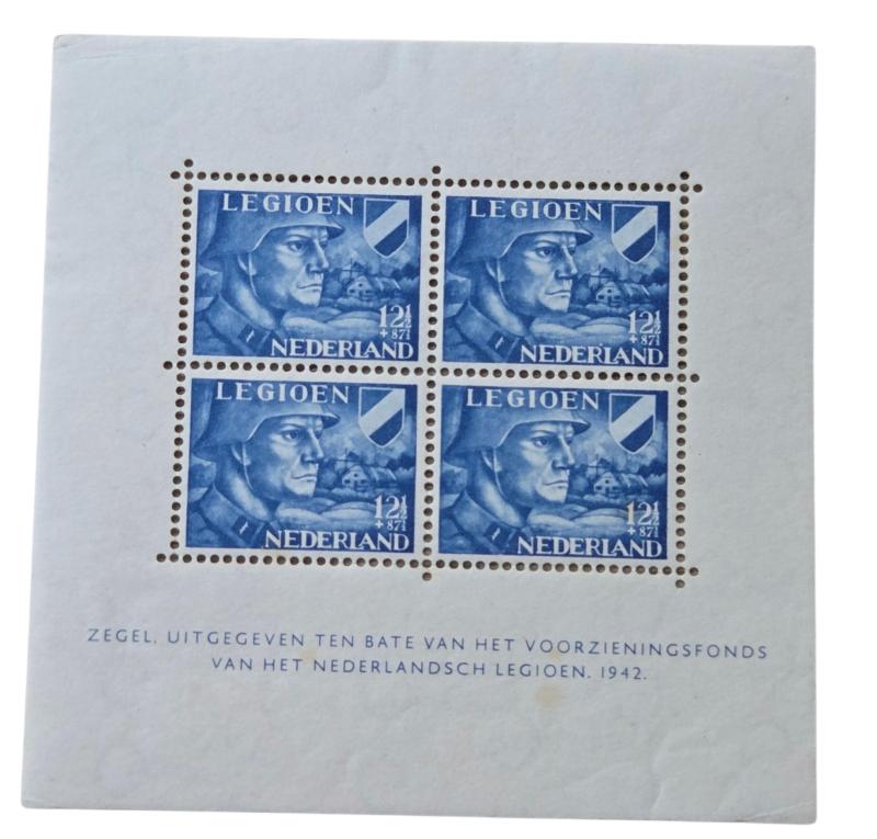 Set of Dutch Volunteer Legion stamps in mint condition, dated 1942.