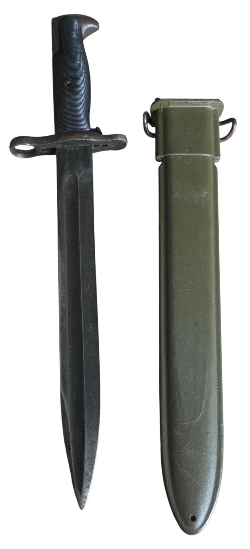 US M1 Garand bayonet marked UFH US 1942 indicaing production by Union Fork & Hoe